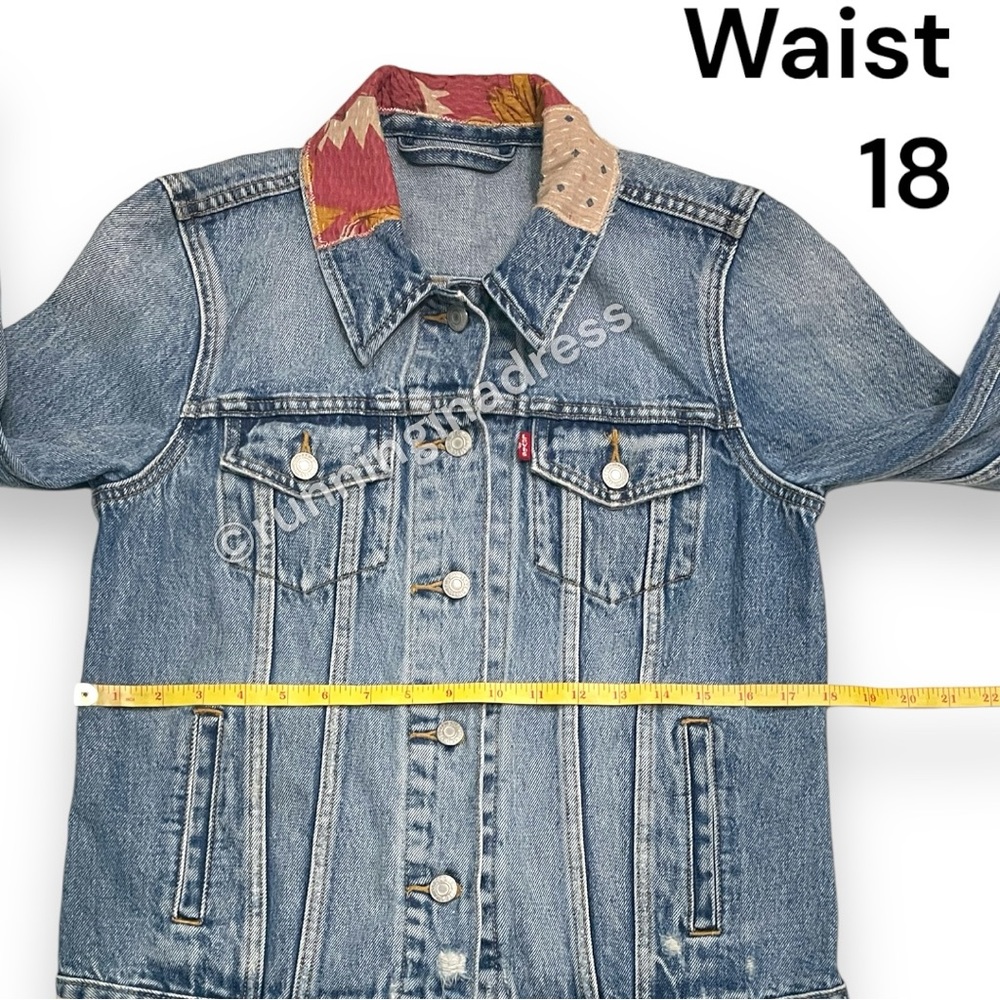 Levi's Sample Patchwork Denim Trucker Jacket In B… - image 13